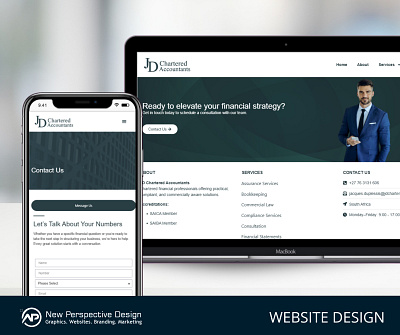 JD Chartered Accountants — Bespoke WordPress Website Design branding webdesign