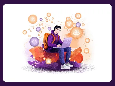Focus Mode: Engaged! art direction branding colorful illustration design graphic design hand drawn illustration illustrator ui