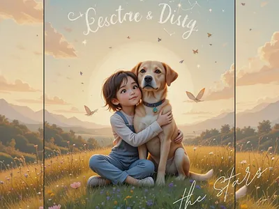 🐶💫 From Shelter to the Stars – Illustrated Keepsake Storybook 2d adobe ai art bookcover bookcoverdesign coverdesign design graphic design illustration storytelling