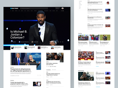 USA Today – Website Revamp articles clean design magazines minimal news revamp ui ux website