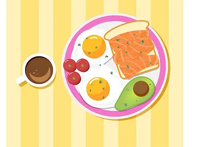 Breakfast illustration vector