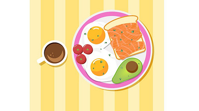 Breakfast illustration vector