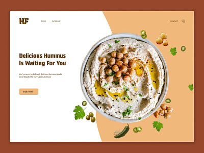 Delicious Hummus, first page baner