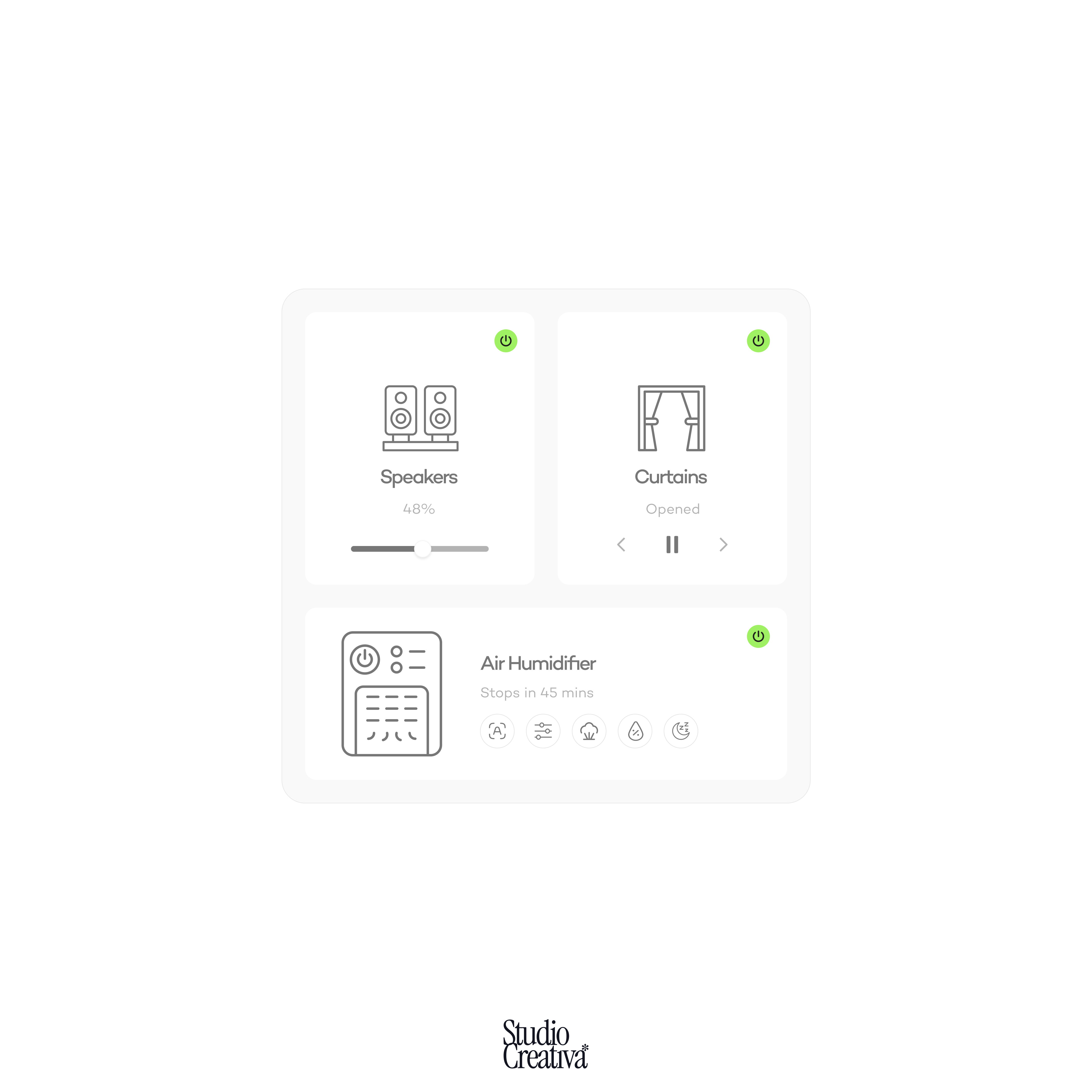 Smart Home Widgets clean figma grey minimalistic smarthome studiocreativa ui widgets