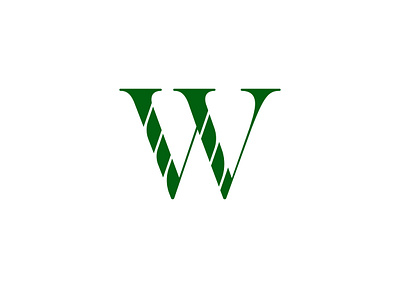 Elegant Green W Monogram Design monogram inspiration.