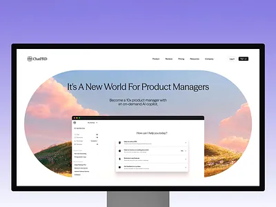 AI Copilot Dashboard for PMs ai assistant ai copilot ai interface clean ui design system elegant interface hero section intuitive design landing page modern layout pms product tools saas website smart workspace software platform user onboarding ux design uxui concept web concept