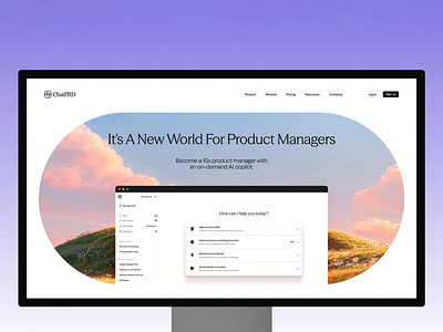 AI Copilot Dashboard for PMs ai assistant ai copilot ai interface clean ui design system elegant interface hero section intuitive design landing page modern layout pms product tools saas website smart workspace software platform user onboarding ux design uxui concept web concept