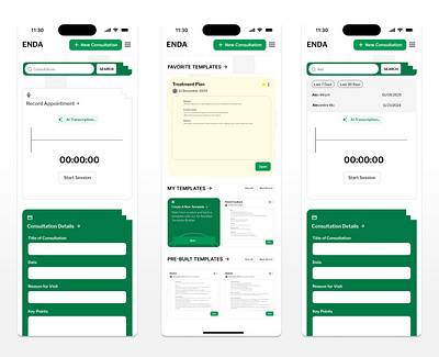 ENDA Technologies Redesigned Web App (Responsive Mobile Screens) button ui ux