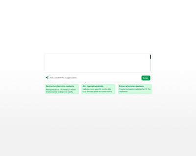 AI-Assisted Template Builder button ui ux