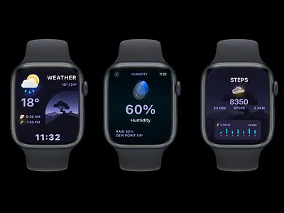 Wearable UI Design (Apple Watch) apple watch graphic design ui uiux ux ux design watch