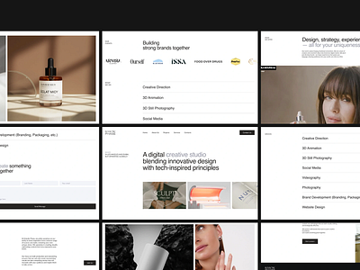 Creative Agency Web Design agency website b2b ux case study content first creative studio digital portfolio minimalist ui modern interface navigation clarity responsive design service layout service showcase structured layout ui user journey ux design ux strategy web concept website structure ypography