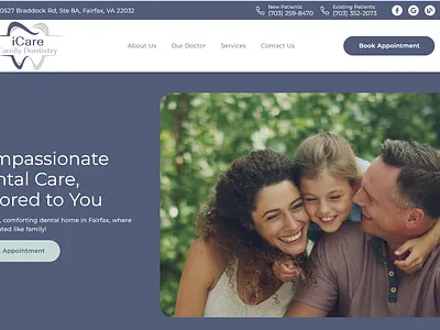 Dental Website Design dental website dentist dentistry design graphic design illustration web design website design