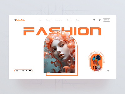 FashionFinds – Futuristic Fashion Hero UI Design✨ boldtypography cleanui creativeagency design dribbbledesign ecommercedesign fashion web fashionlandingpage fashionui futuristicui herosection landing page modern design modernui rompweb ui uiux uxdesign web design webdesign
