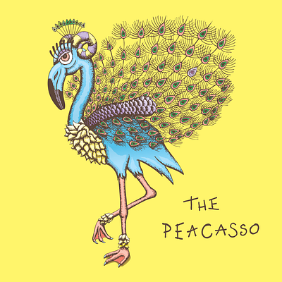 Peacasso adobeillustrator art book design brand brand design branding design flamboyant flamingo illustration lbgt lbgtq peacock