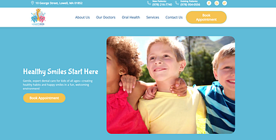 Pediatric Dentist dental website dentist dentistry graphic design web design website design