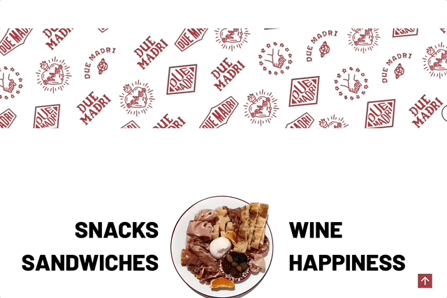Due Madri Website Animations animation branding charcuterie development food fun interaction marquis scroll snacks text ui web design webflow website