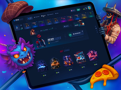 Casino - Case Opening betting case opening casino casino app casino branding crypto casino cs2 cs2 cases cs2 design deadlock gambling gambling design game art game interface game ui lootboxes mobile casino online casino open cases slots