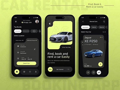 Drive Your Way – Car Rental & Booking App app design baranding car car app car booking app car rental app cars f1 racing car formula 1 graphic design racing car racing cars ui ui ux