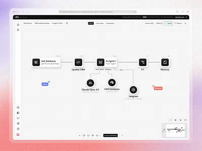 N8n Workflow Redesign Concept ✨ ai ai agent app make n8n ui ui design ux workflow zapier