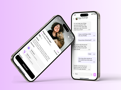 Pet Sitting App — Find Trusted Sitters & Chat Instantly appdesign bookingapp cleanui mobileapp petcare petsitting productdesign ui uidesign userinterface ux