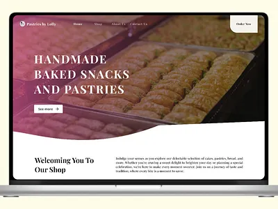 Pastries by Lolly graphic design ui