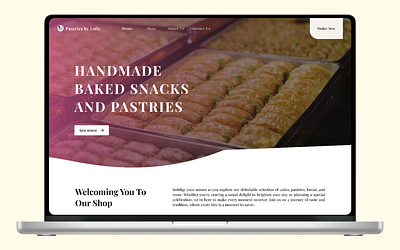 Pastries by Lolly graphic design ui