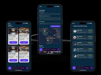 CarClinic – Find Nearby Mechanics ui