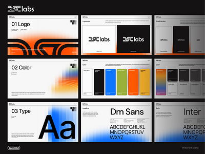 DSC Labs Mini Brand Guidelines brand branding code color document graphic design guide guideline identity logo logomark media system type ui ux video vintage visual wordmark