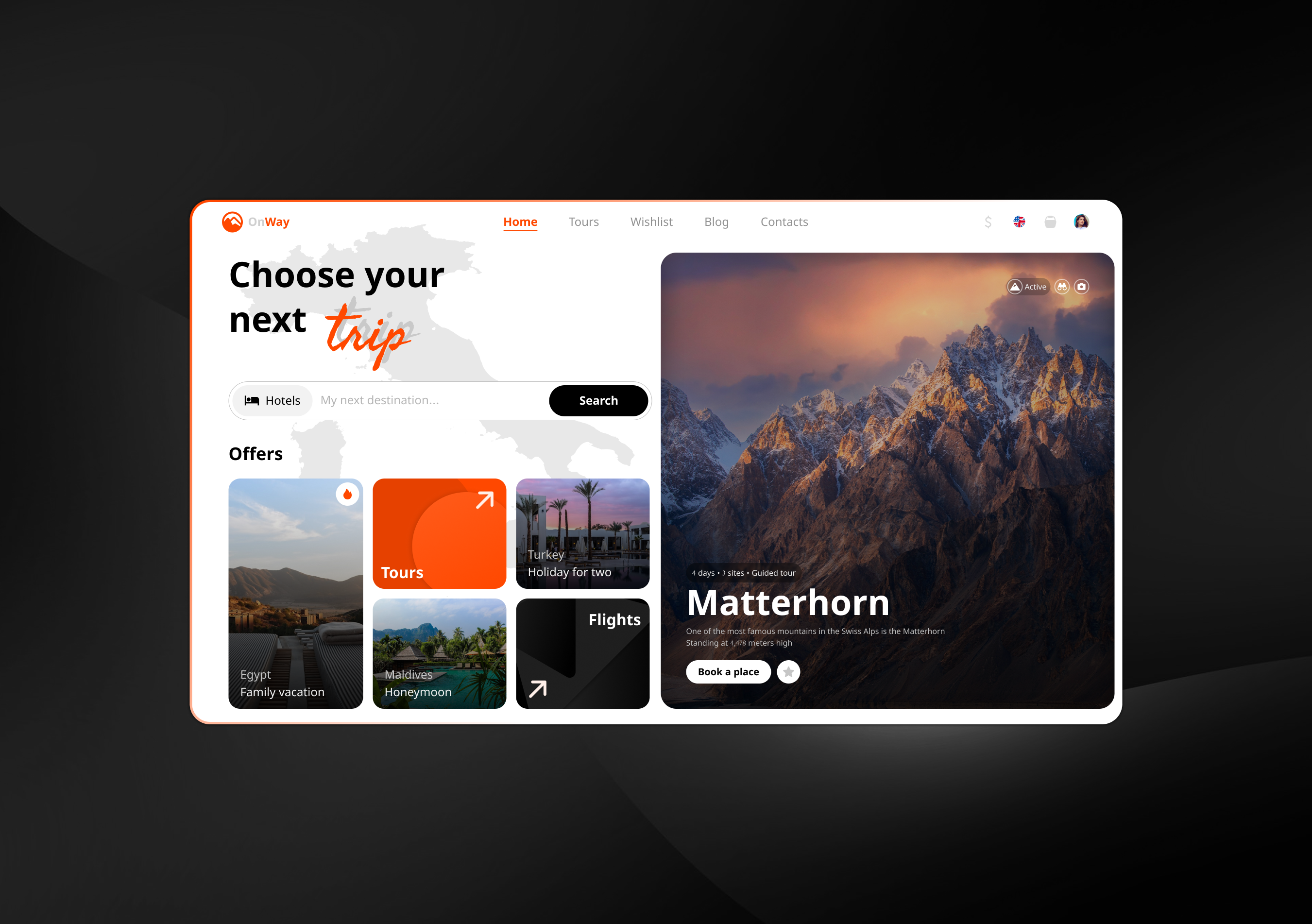 OnWay – Travel Platform figma laptop travel ui ux web