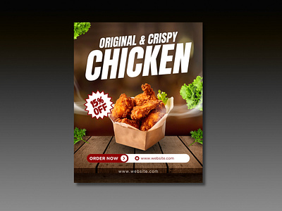🎨 Food Poster Design – Original & Crispy Chicken Promo ads advertising design food post design food poster graphic graphic design graphic designer instagram post niaz niaz creates post design poster poster design social media social media post social media post design socialmedia