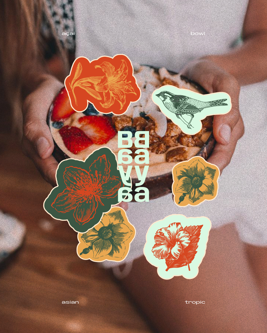 Açai Concept Branding acai baya beach bowl branding concept design flowers graphic design icons illustration logo sun tropic tropical vector warm