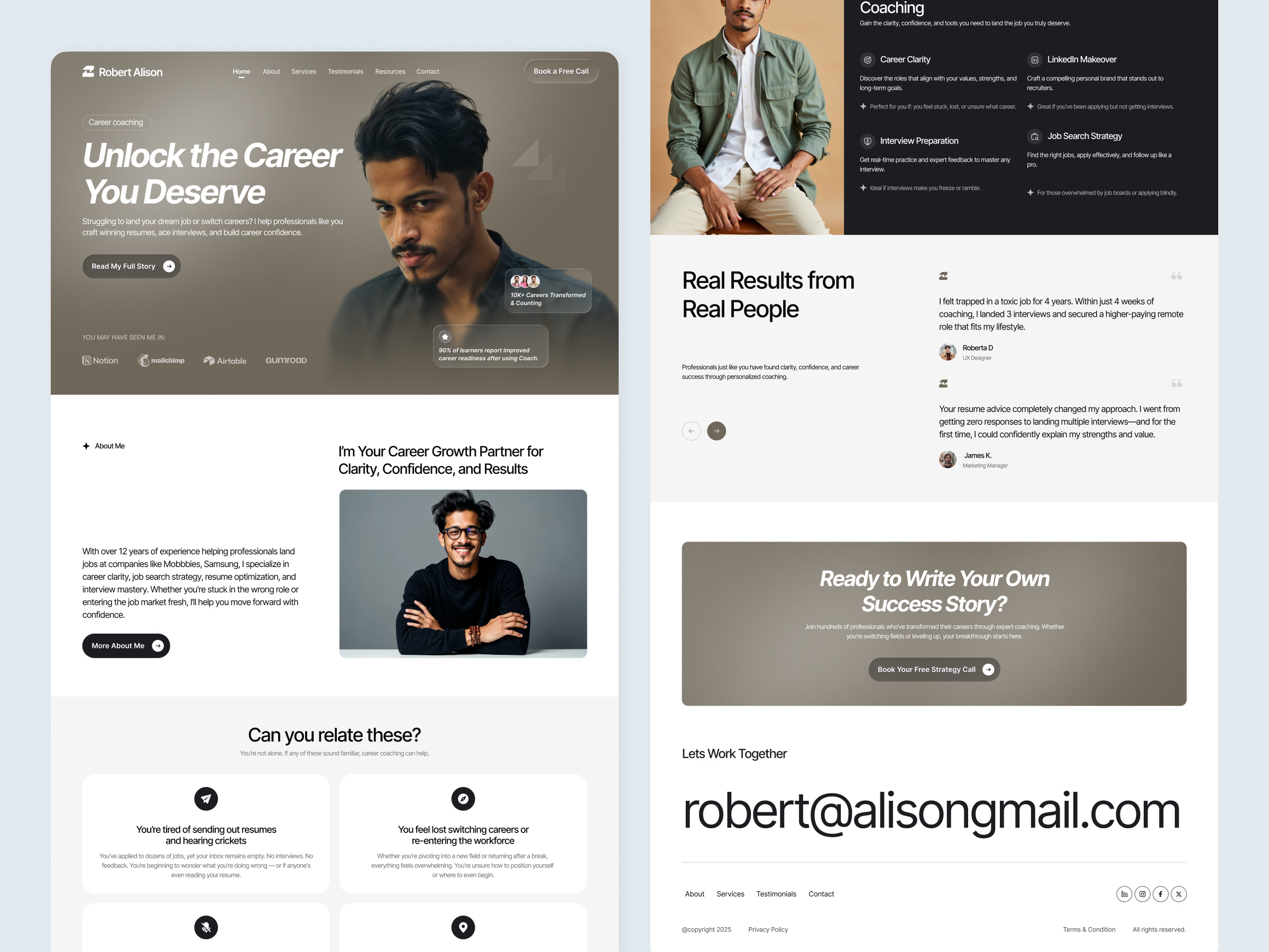Example of Expert Coach & Personal Brand Websites