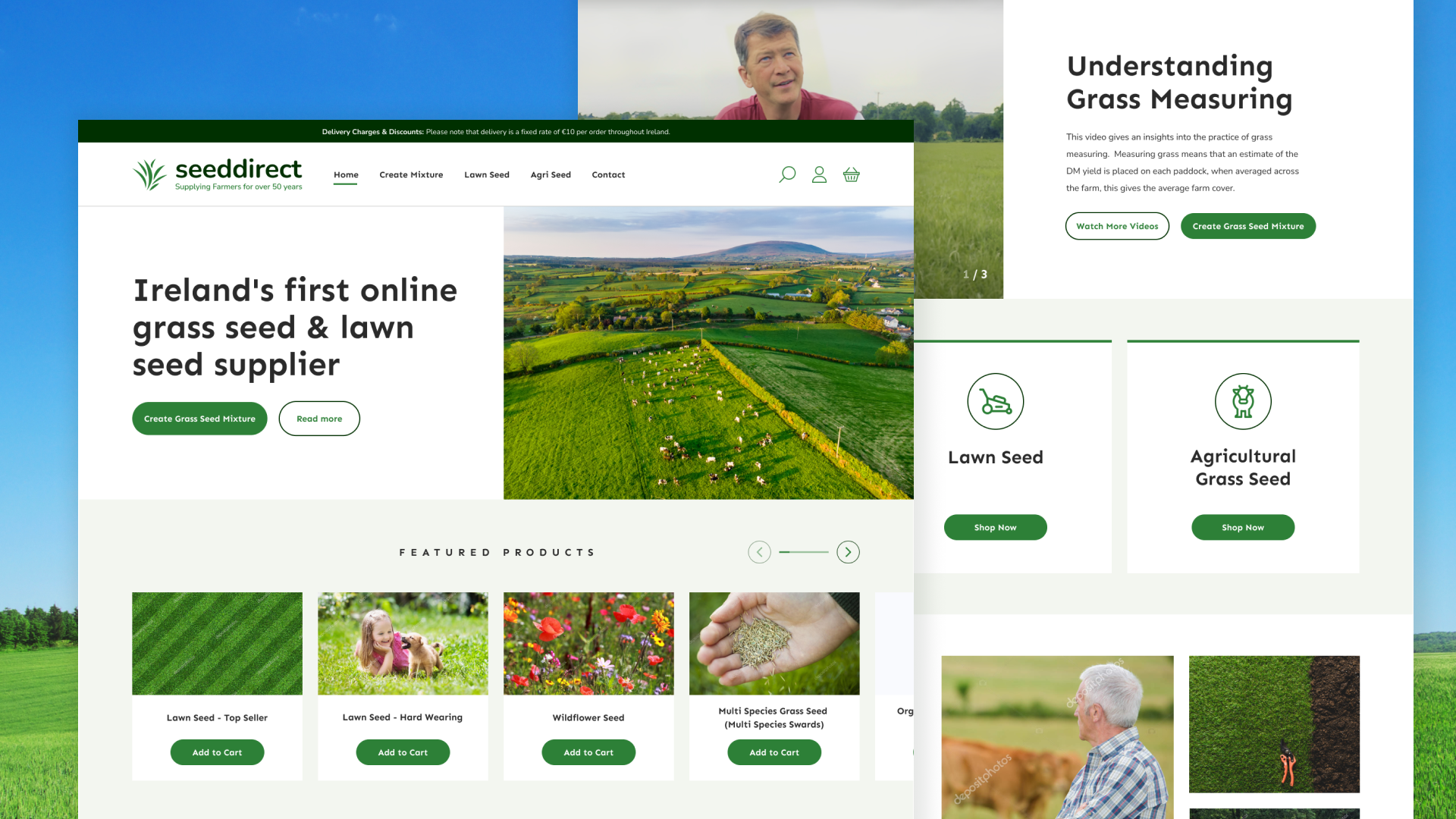 Seeddirect Redesign design farm farmdesign grass ui ui ux design uidesign