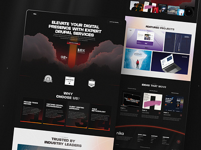 Creative Agency Landing Page UI/UX animation branding design graphic design landing page motion graphics ui ux
