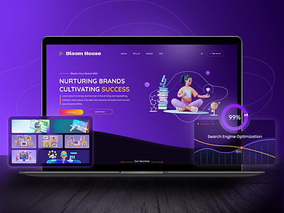 Modern & Impactful Homepage Design for “Bloom House” 🚀 agencywebsite brandingdesign conversiondesign creativeagency digitalagency dribbble figmadesign freelancedesigner homepage landingpage modernwebsite portfolio remotework ui uianimation uidesign userexperience uxdesign visualdesign webdesign