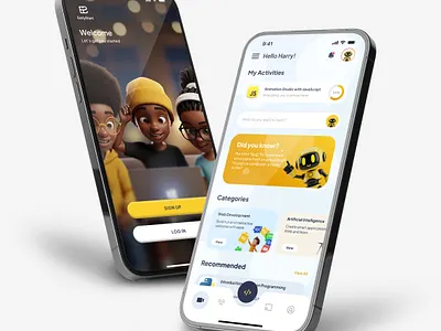 Kids Coding App - EarlyStart app design children app coding coding app e learning educational kids kids coding app landing page learning app mobile app product design ui uiux web design