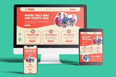 Barkside Pet Hospital advertising brand identity branding design digital dog graphic design logo pet print print design social media ui vector veterinary web