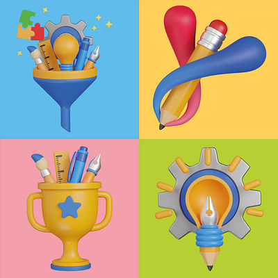 ART AND DESIGN 3d 3d icons 3d modeling animation art blender brainstorming branding colorfull creativity design drawing filtering graphic design icon illustration ui