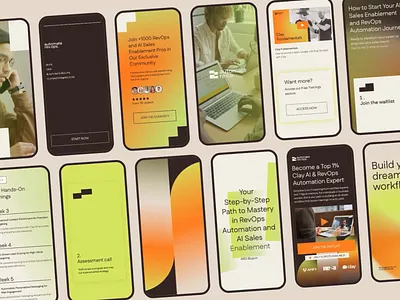 Automate RevOps - Mobile Design advertising ai animation branding graphic design minimal mobile design motion graphics roselab social media tech ui web design web mobile