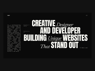 Portfolio branding editorial graphic design landing page minimal portfolio swiss type typography ui
