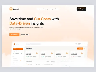 Saas Hero Section appdesign businesssoftware cleanui crmlandingpage dashboarddesign datadrivendesign designinspiration digitalproduct landingpagedesign marketingtech moderndesign productdesign saasdesign saasui softwaredesign techdesign userexperience uxui webappdesign webdesign