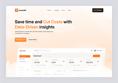 Saas Hero Section appdesign businesssoftware cleanui crmlandingpage dashboarddesign datadrivendesign designinspiration digitalproduct landingpagedesign marketingtech moderndesign productdesign saasdesign saasui softwaredesign techdesign userexperience uxui webappdesign webdesign