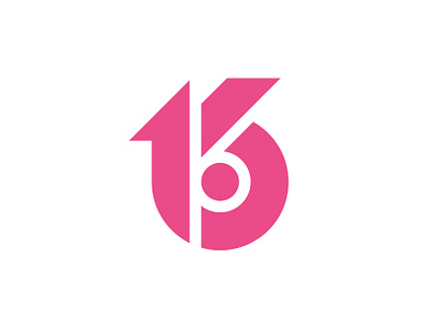 Happy 16th Dribbbe!! 16 16th anniversary birthday brand branding creative design dribbble icon identity lettermark logo logo design modern simple