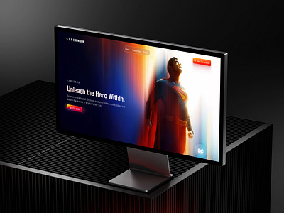 “Superman” Themed Landing Page dc game ui hero section superman superman landing page