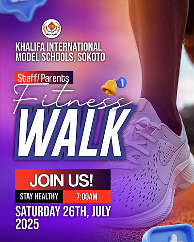 Fitness Walk E-Flyer branding fitness graphic design health mkvgrafix motion graphics nigeria nike social media sokoto