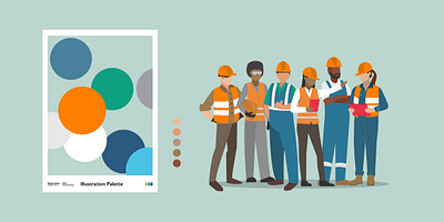 BC Maritime Employers Association - Illustrative Characters bc canada corporate illustration industry maritime memphis