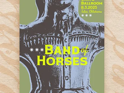 Band of Horses Poster band of horses cains ballroom music oklahoma poster tulsa