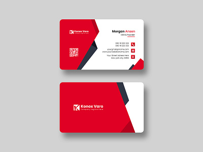 Creative Business Card Design branding business card card card design design graphic design graphicsobai popular print red business card