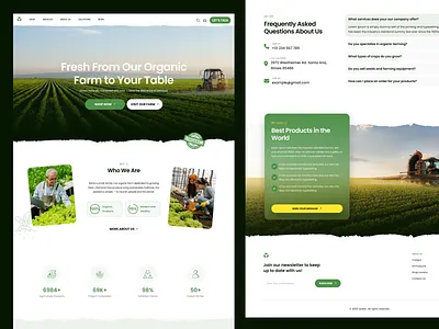 Organic Farm - Web template 🌿 farm figma organic farm organic food ui vegetable web template
