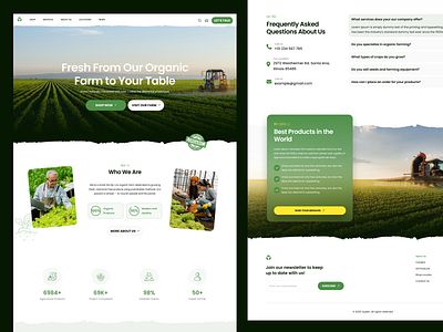 Organic Farm - Web template 🌿 farm figma organic farm organic food ui vegetable web template
